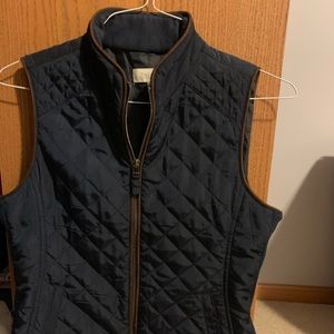 Talbots Navy Quilted Vest